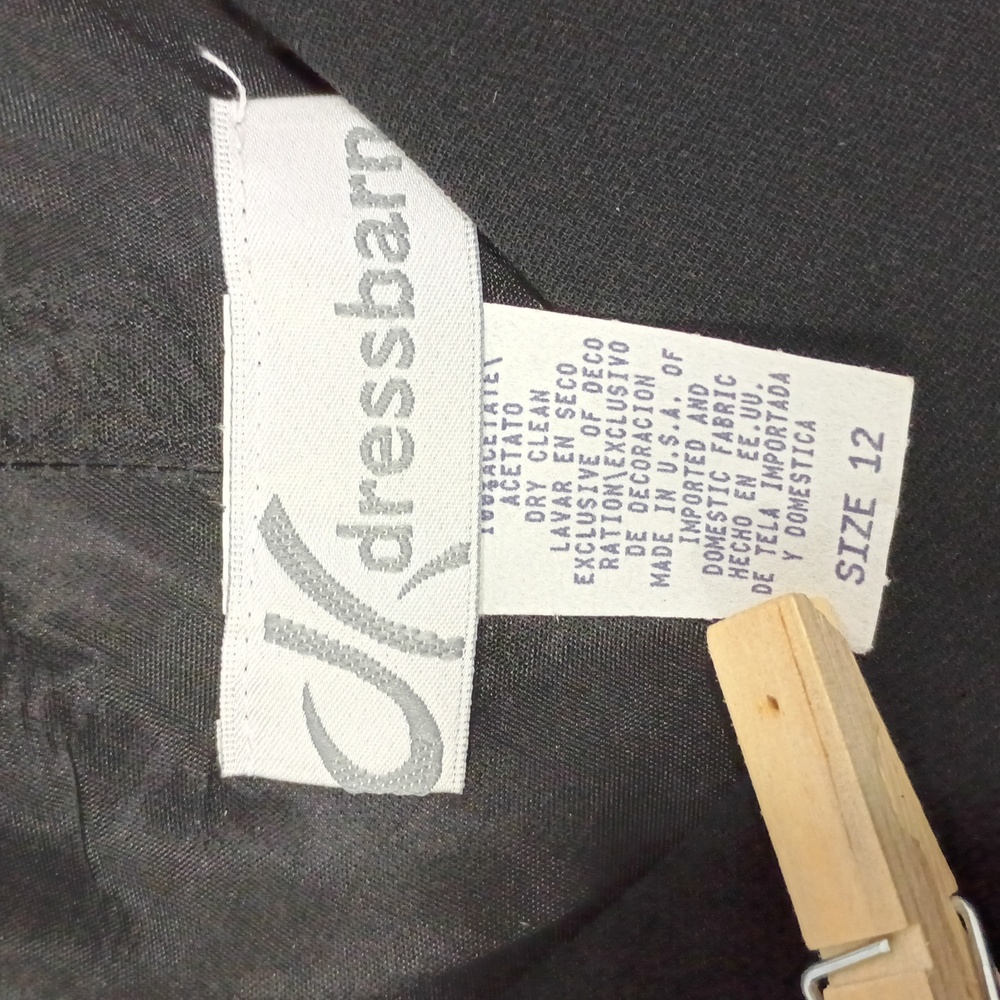 DRESSBARN, Black Midi Dress with Pink Floral Embroidery - Picture 2 of 9